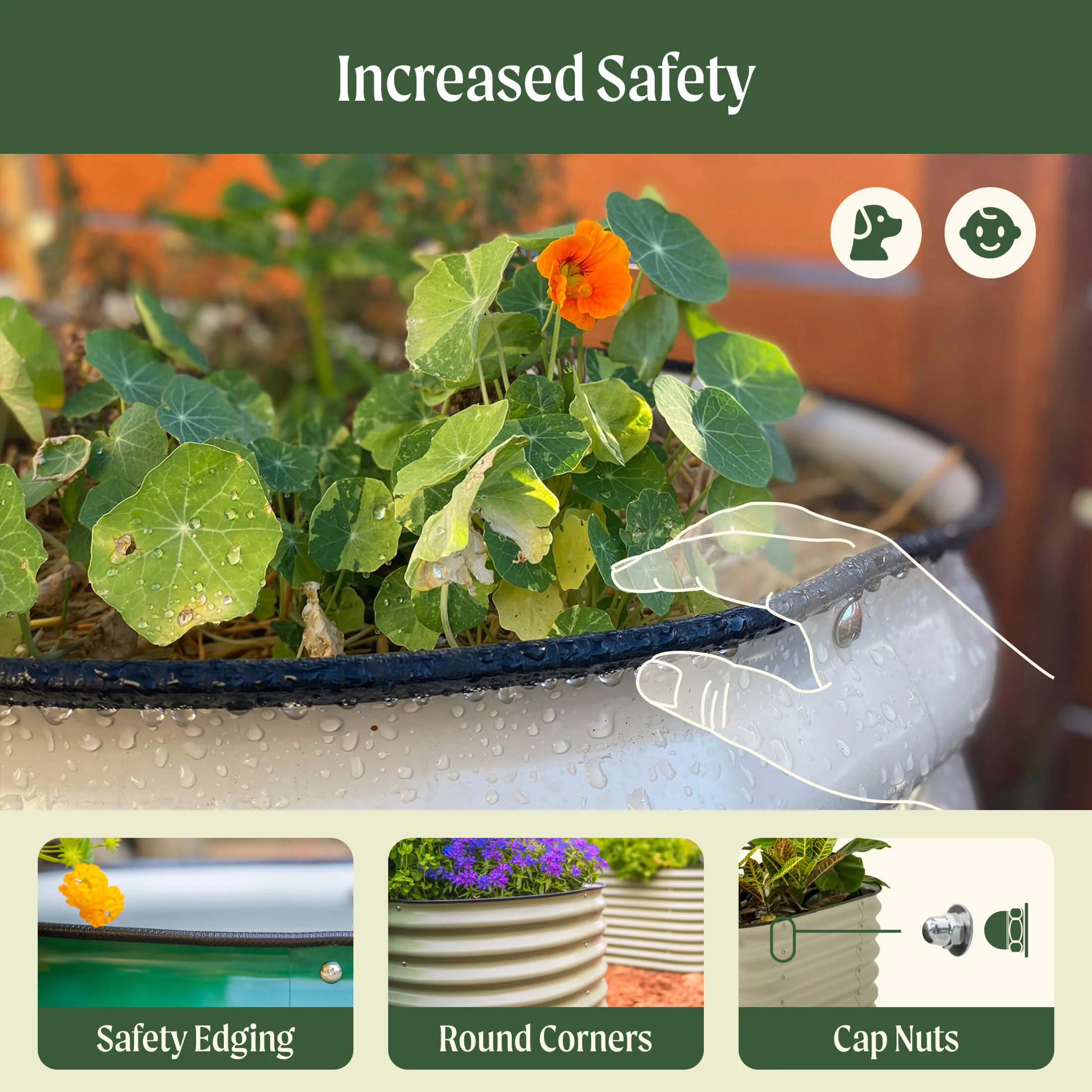 17" Tall 10 In 1 Jumbo Modular Metal Raised Garden Bed Kit - Image 9